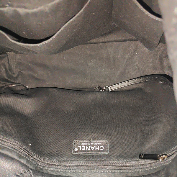 Quilted Lambskin Tote Bag Black