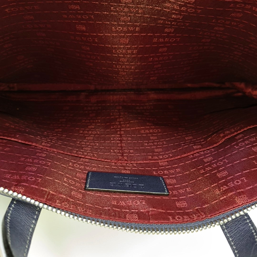 Calfskin Top Handle Bag Blue