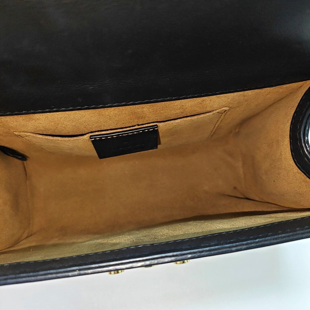 Padlock Small Calfskin Black