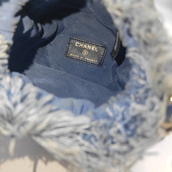 DRAWSTRING Quilted Denim Blue
