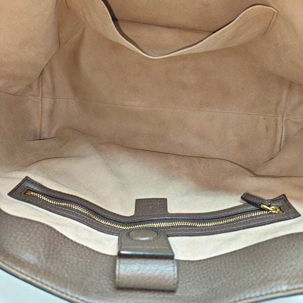 Monogram Coated Canvas Tote Bag Brown
