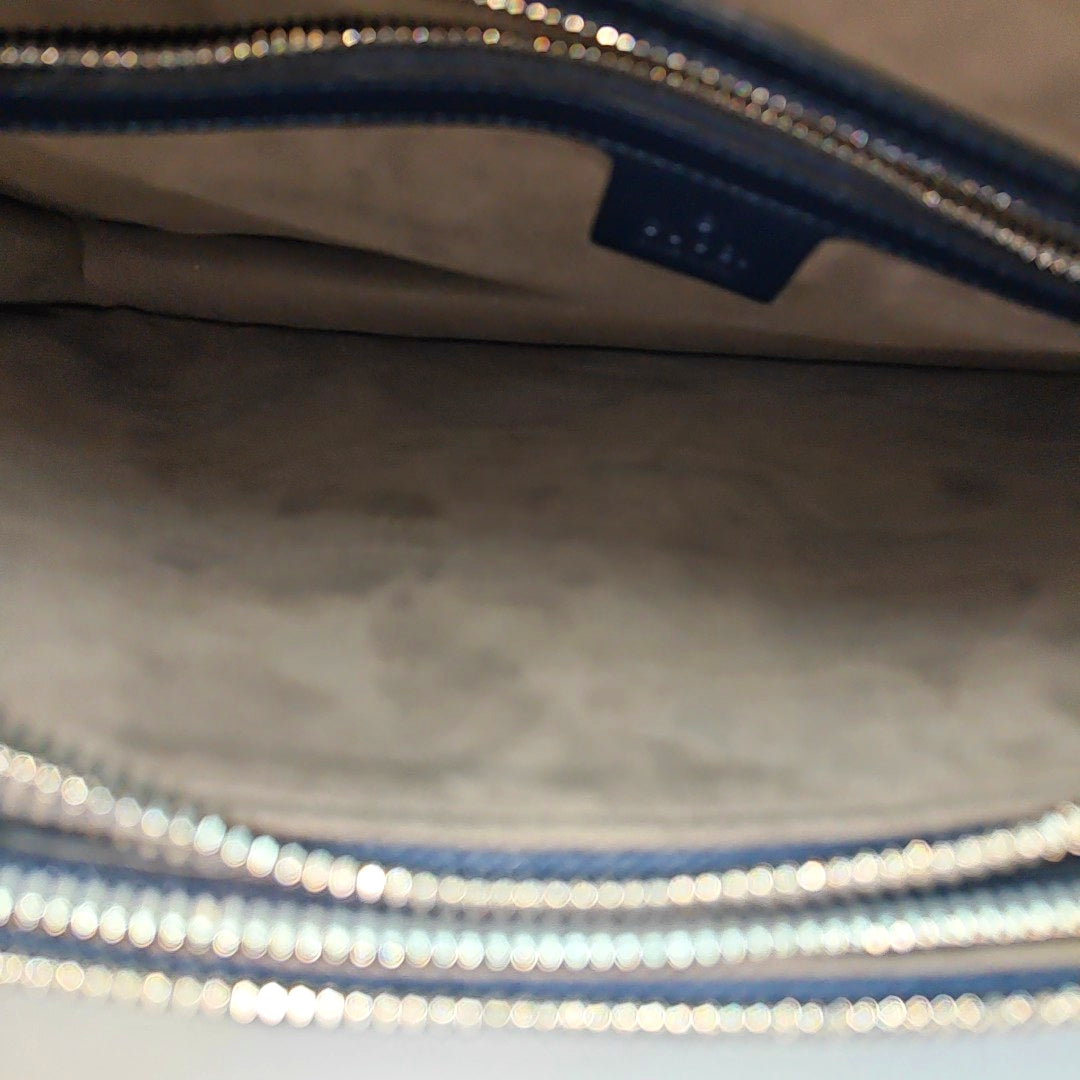 Signature Monogram Calfskin Blue