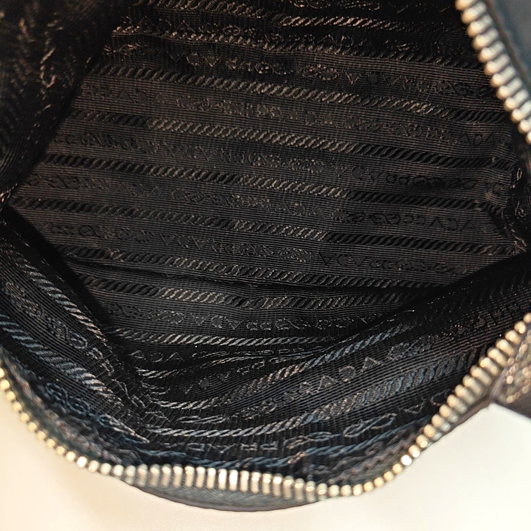Nylon Top Handle Bag Black