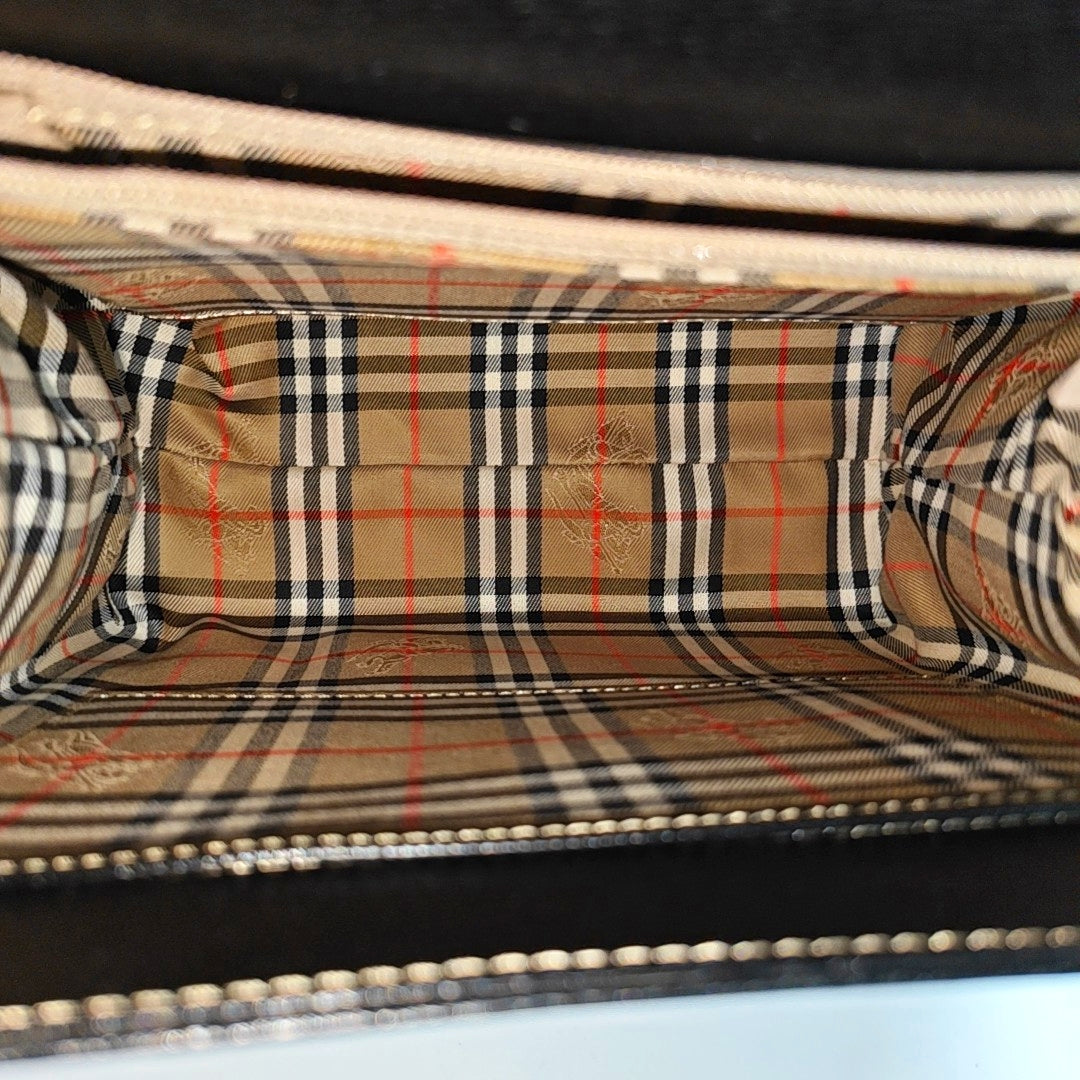 Calfskin Top Handle Bag Black