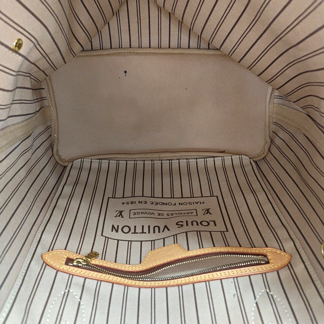 NEVERFULL MM Monogram Coated Canvas Brown
