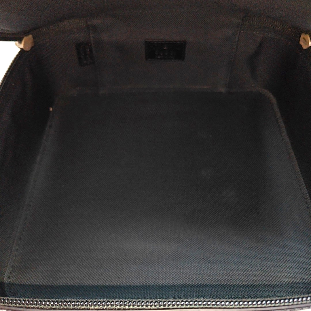 Monogram Leather Clutch Black