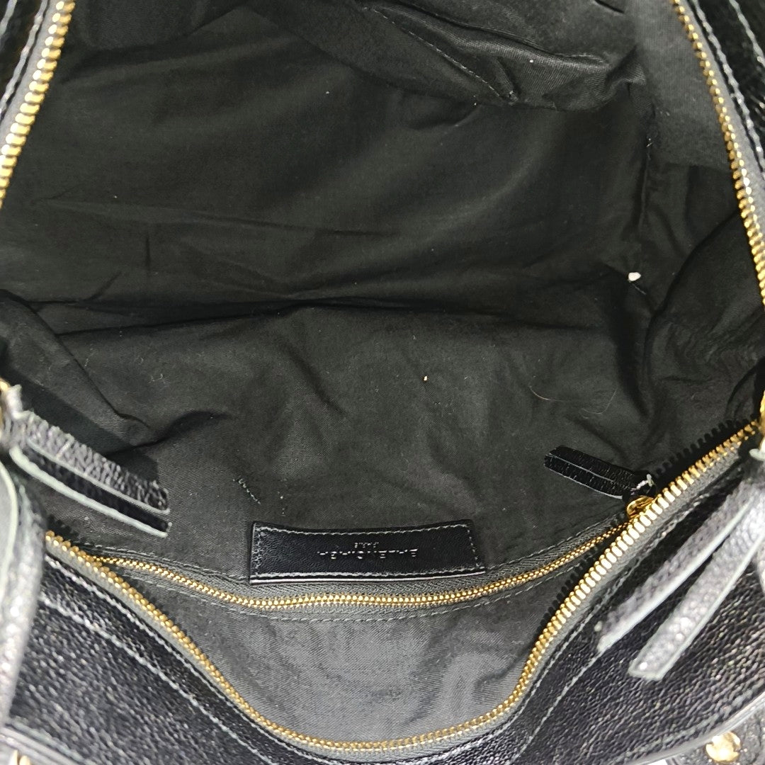 Classic Metallic Edge City Small Lambskin Black