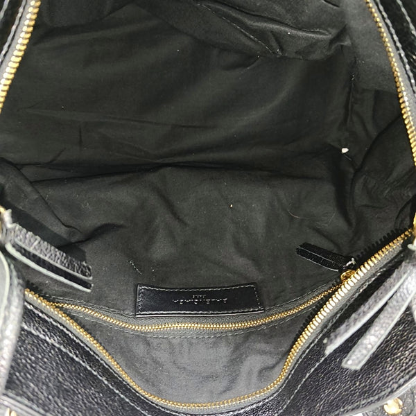 Classic Metallic Edge City Small Lambskin Black