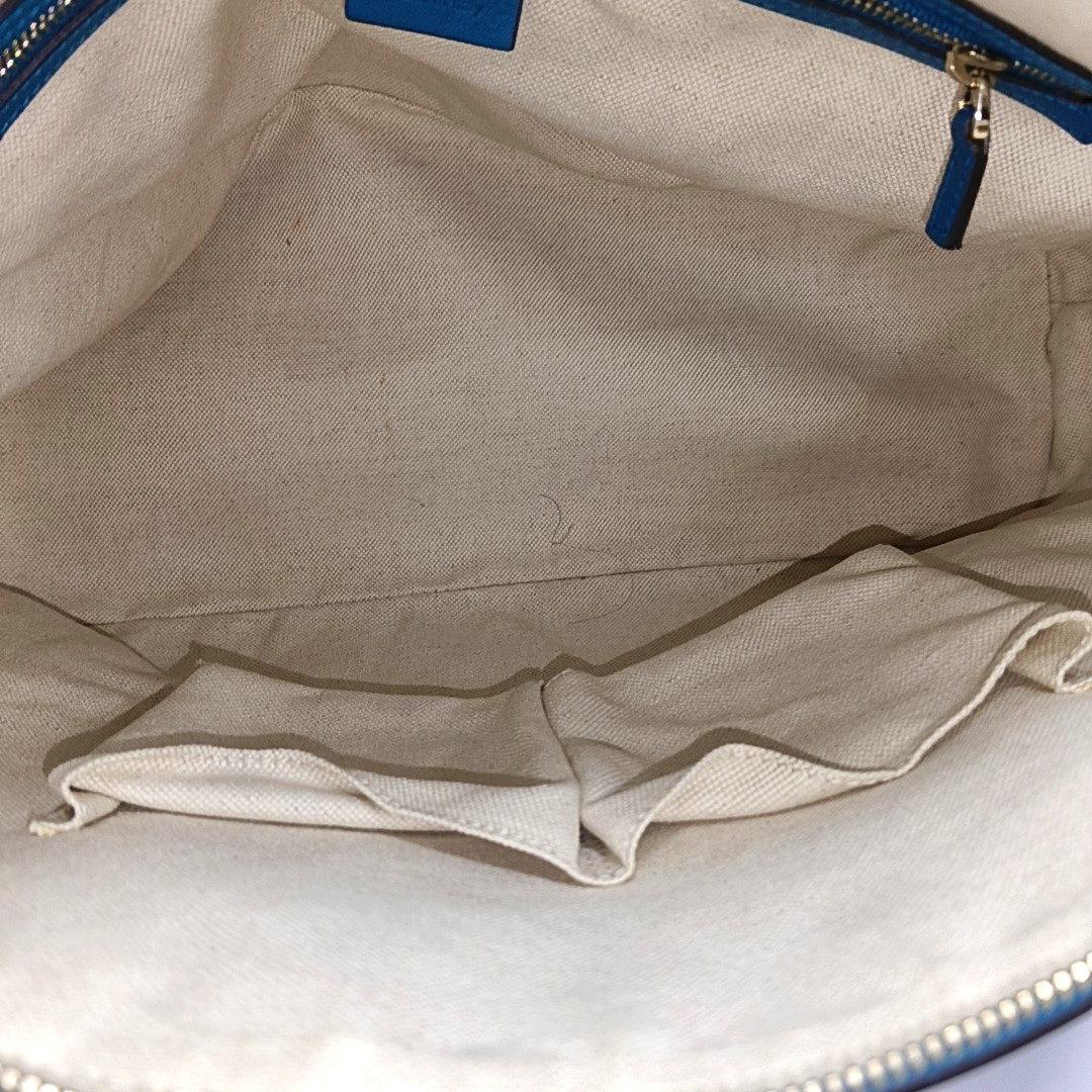 Monogram Patent Leather Shoulder Bag Blue