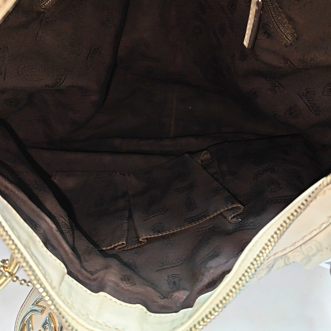 Sukey Monogram Calfskin Beige