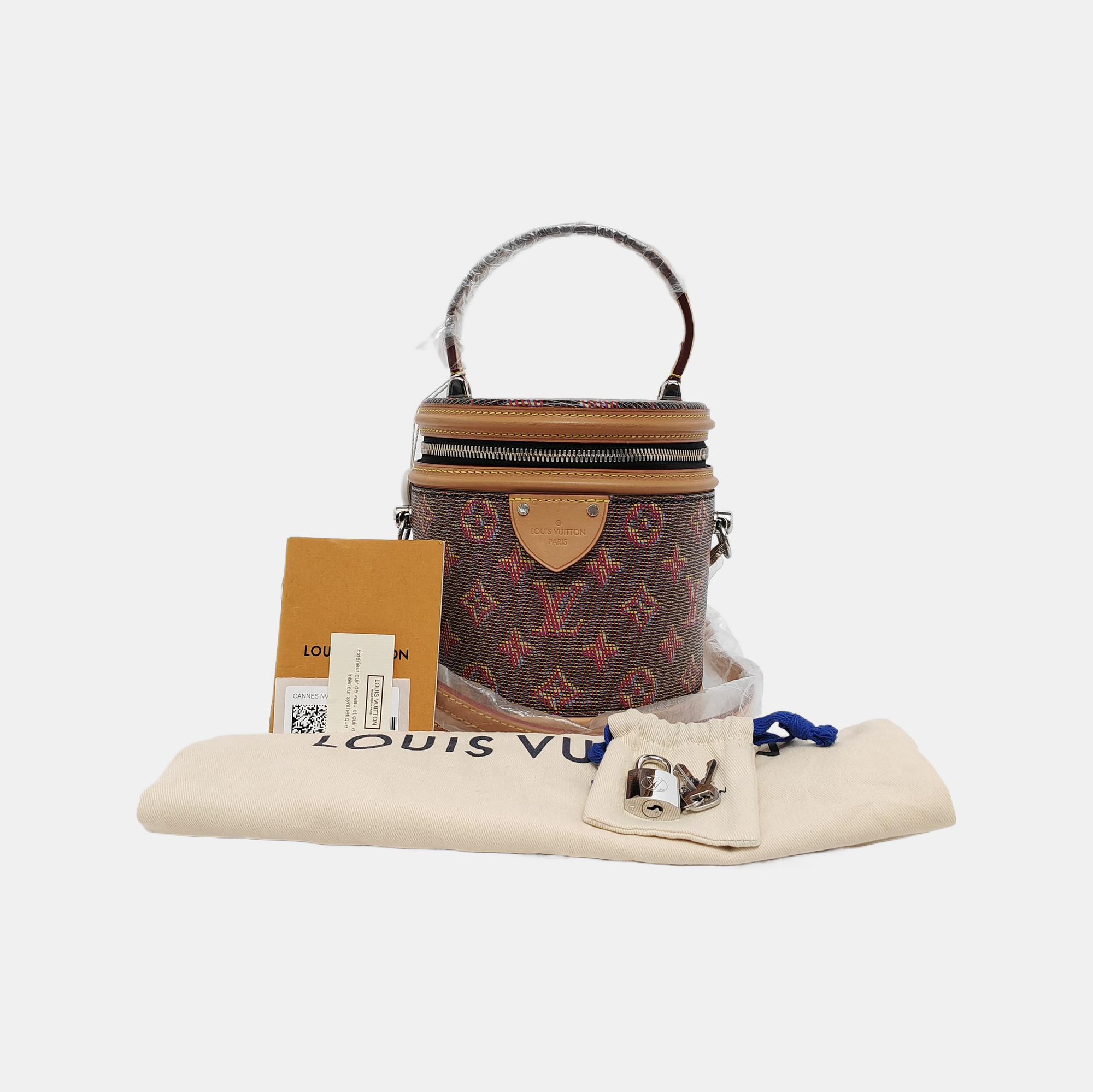 CANNES Monogram Calfskin Brown