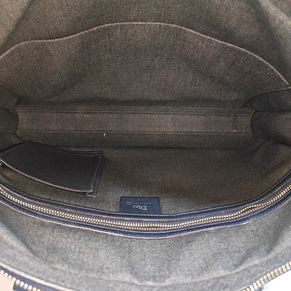 Calfskin Shoulder Bag Blue
