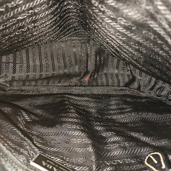 Leather Top Handle Bag Black