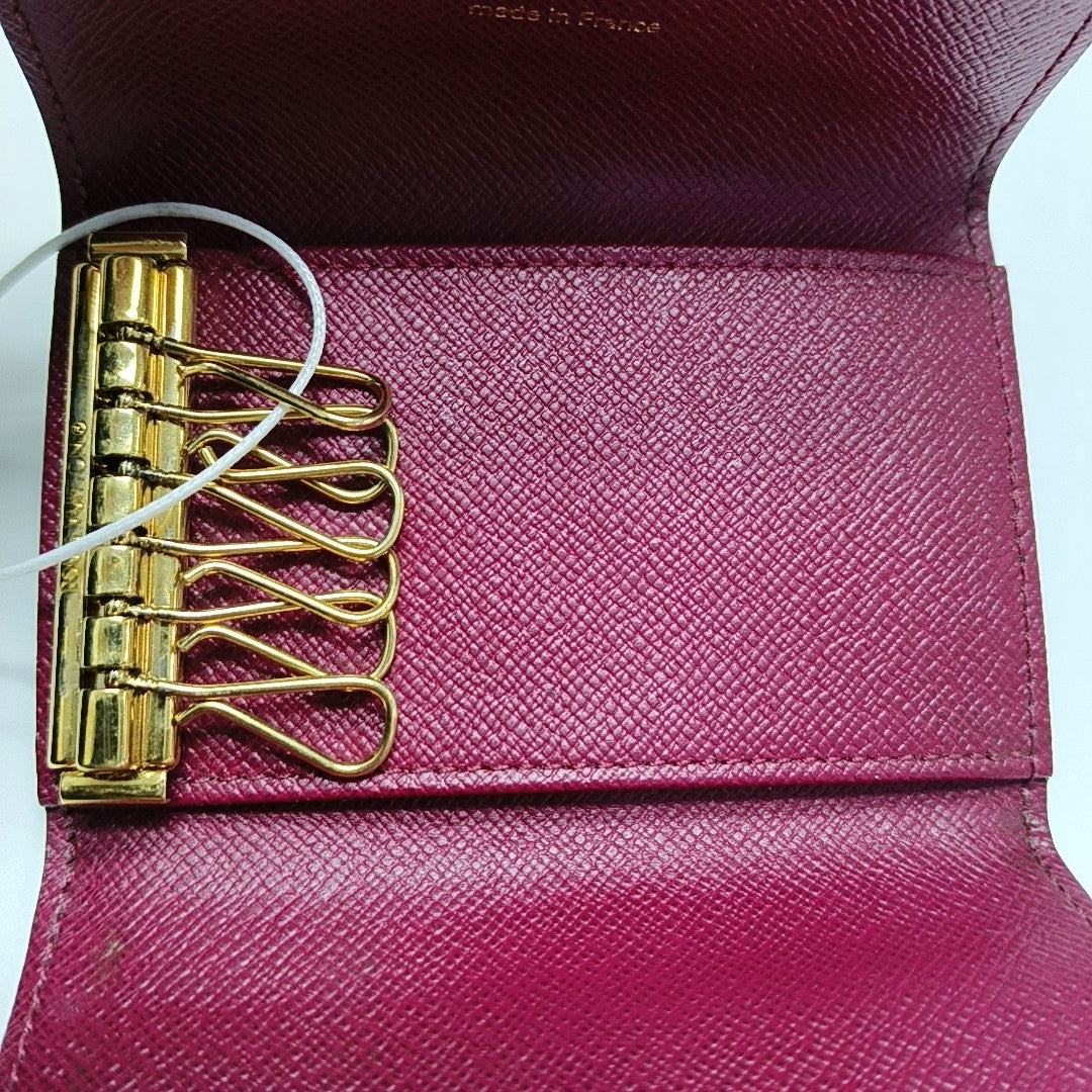 Monogram Coated Canvas Key Pouch Brown