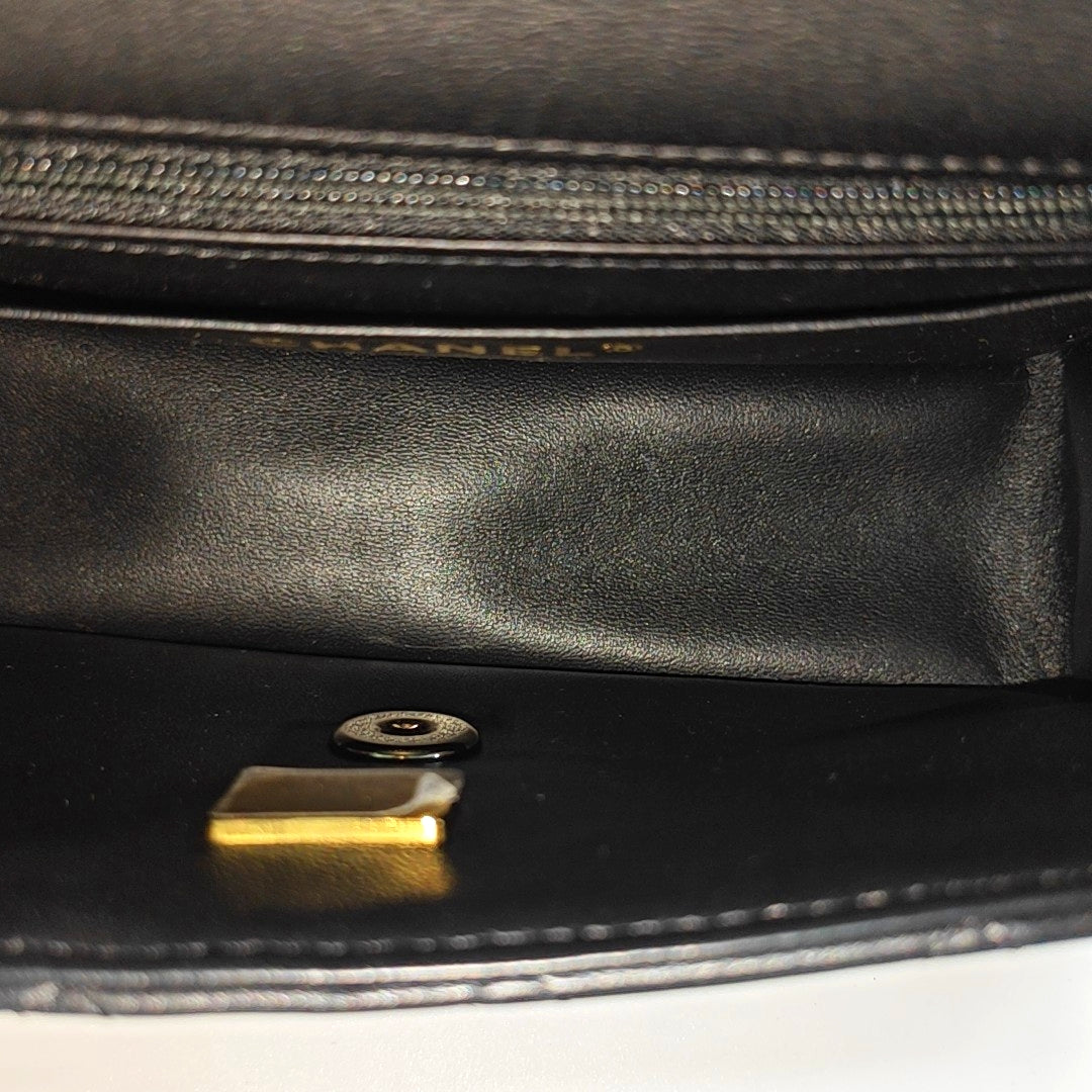 Quilted Lambskin Mini Black