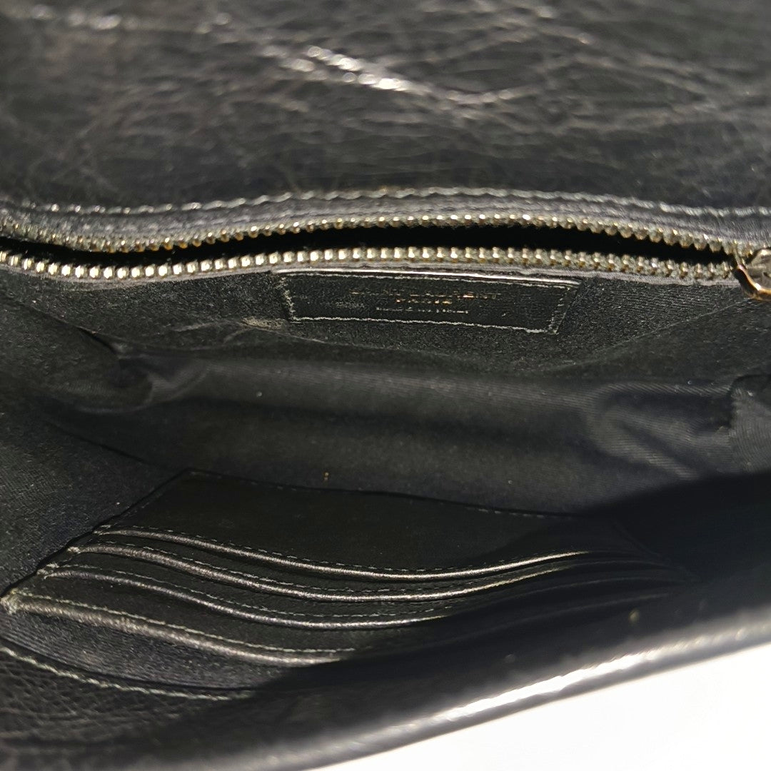 NIKI Mini Chevron Calfskin Black