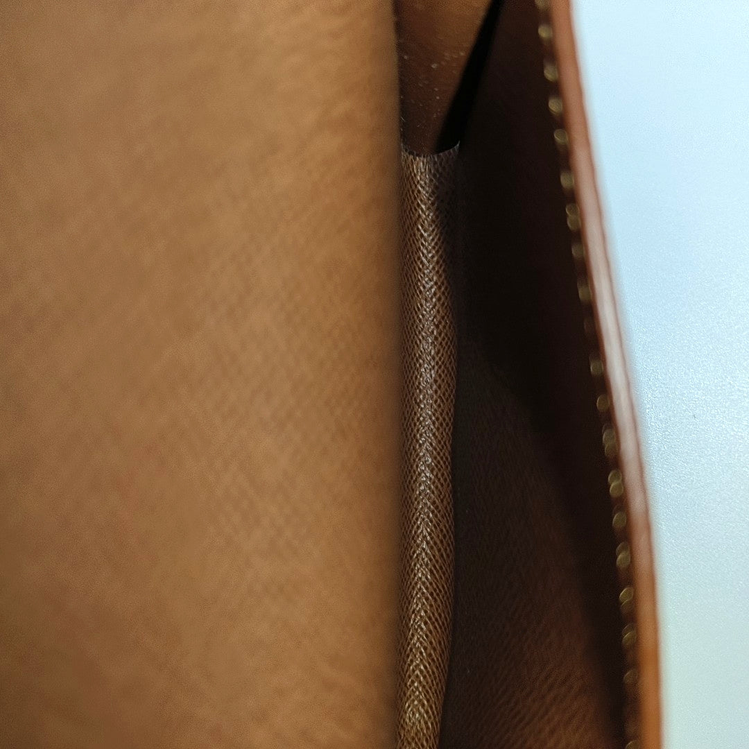 ENVELOPPE Monogram Coated Canvas Brown Wallet