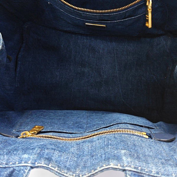 Denim Quilted Denim Blue