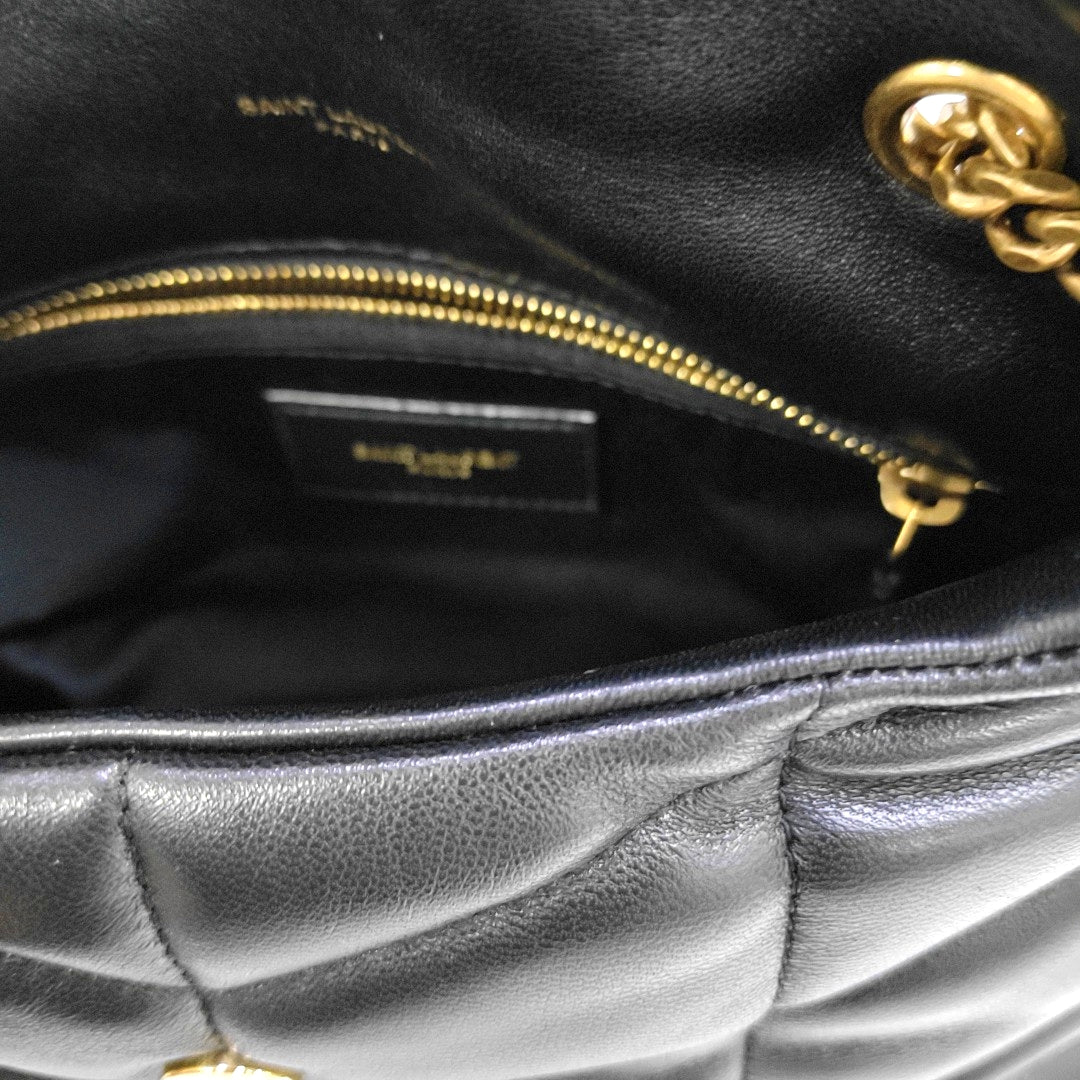 PUFFER Small Quilted Lambskin Black