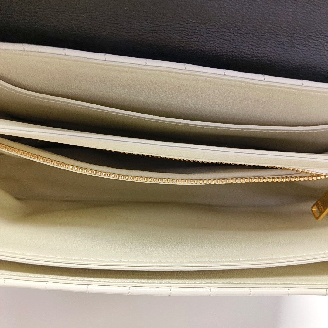 Authenticated pre-owned  C Medium Quilted Calfskin Multicolor - Crossbody Bag at Looply
