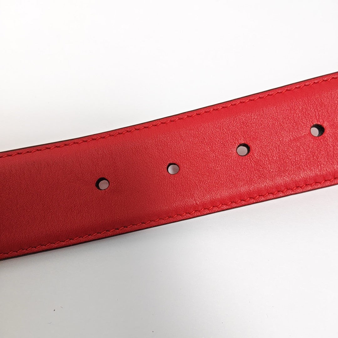 Leather Belt Red