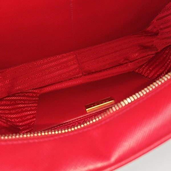 Saffiano Calfskin Shoulder Bag Red