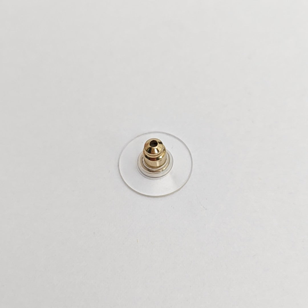 CC Logo Metal Gold Stud Earrings