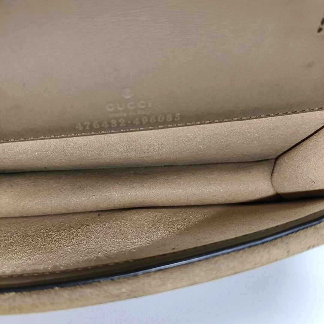 Dionysus Super Mini Monogram Coated Canvas Beige