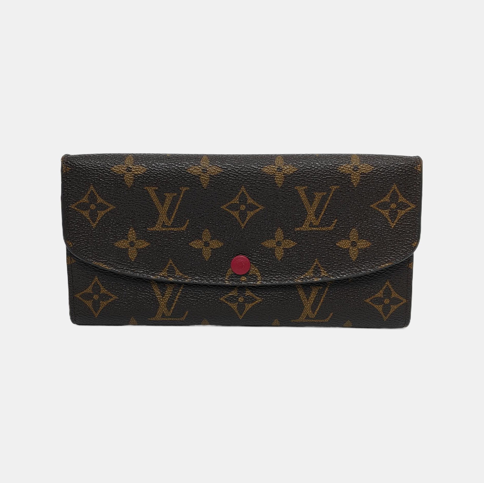EMILIE Monogram Coated Canvas Brown Wallet