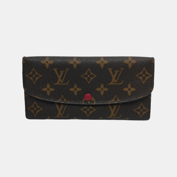 EMILIE Monogram Coated Canvas Brown Wallet