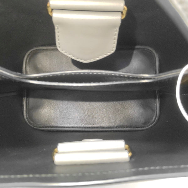 Panier Medium Saffiano Calfskin Gray