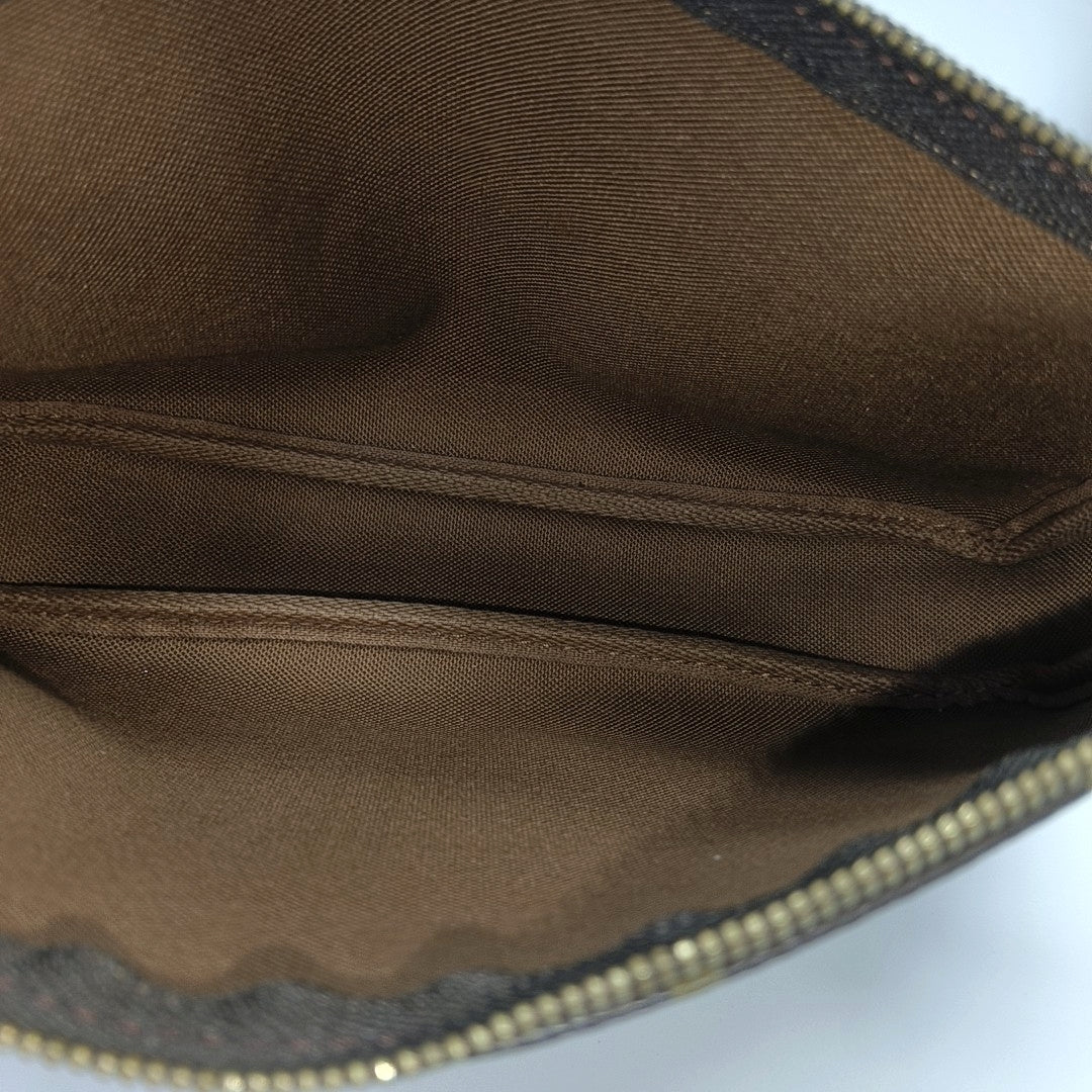 ACCESSOIRES Monogram Coated Canvas Brown