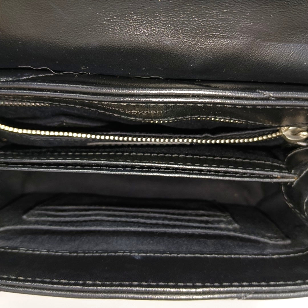 LOULOU Extra Small Chevron Calfskin Black