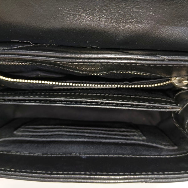 LOULOU Extra Small Chevron Calfskin Black
