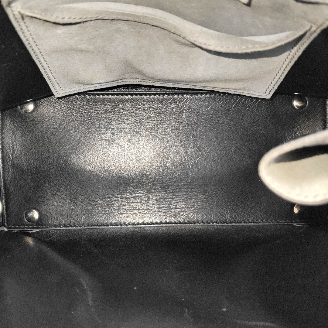 Suede Tote Bag Gray