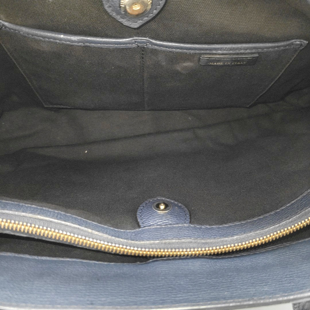The Banner Large Calfskin Blue