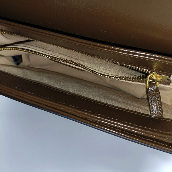 Horsebit 1955 Medium Monogram Coated Canvas Beige