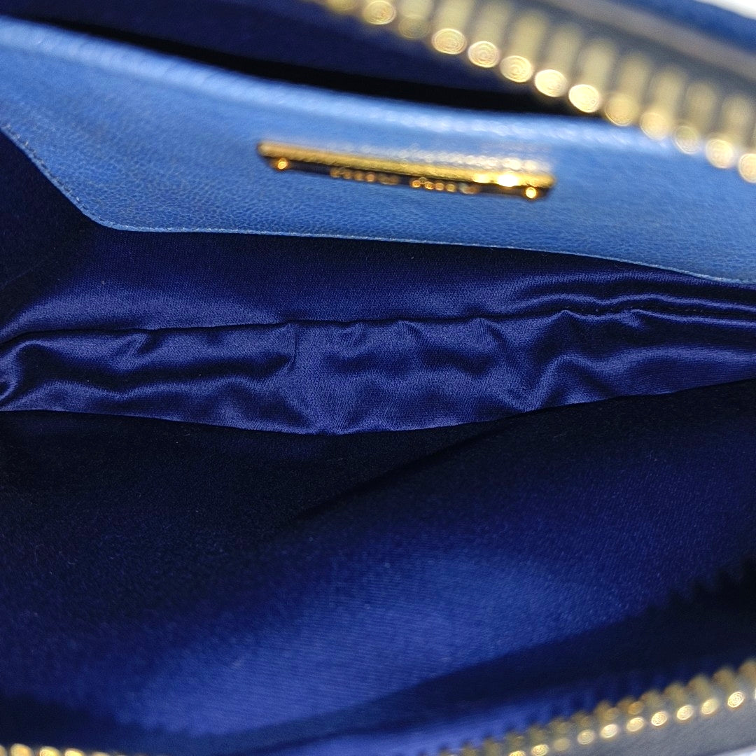 Calfskin Shoulder Bag Blue