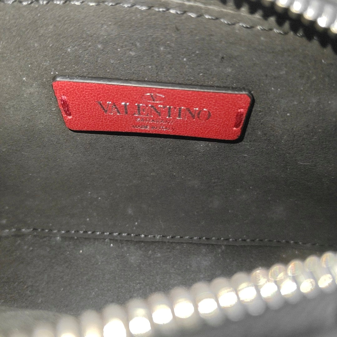 Vltn Small Calfskin Black