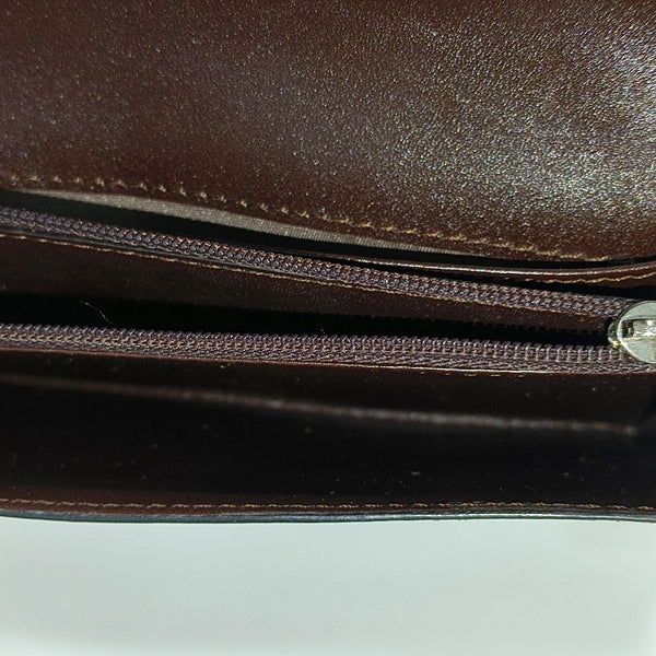 Monogram Leather Clutch Gray