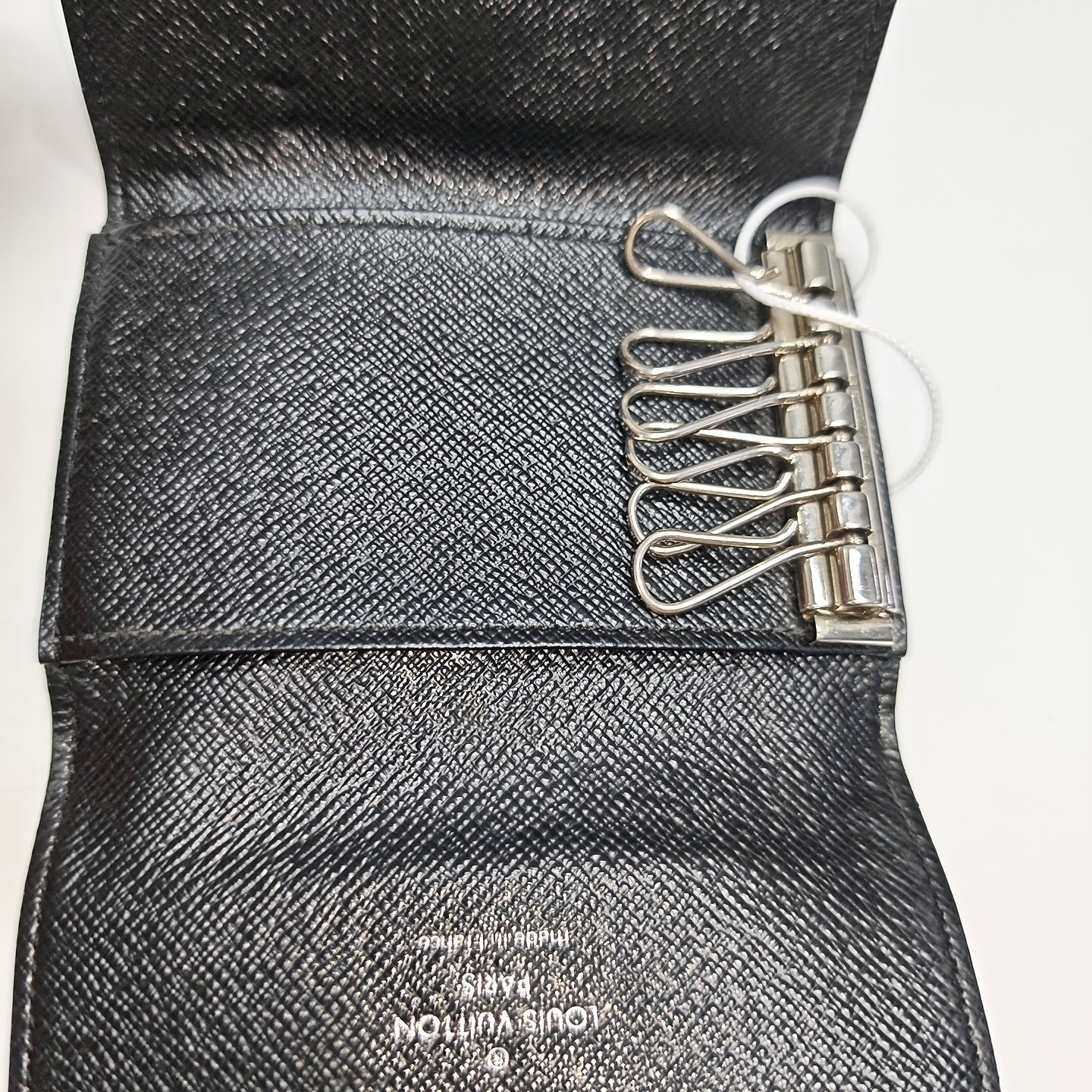 Damier Graphite Coated Canvas Key Pouch Black