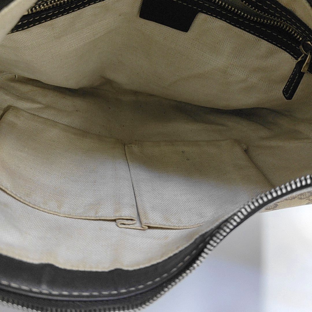 Monogram Canvas Shoulder Bag Beige