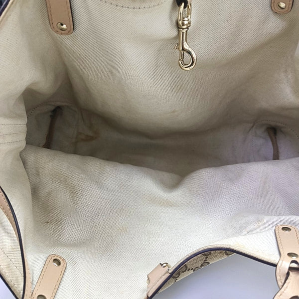 Monogram Canvas Tote Bag Brown