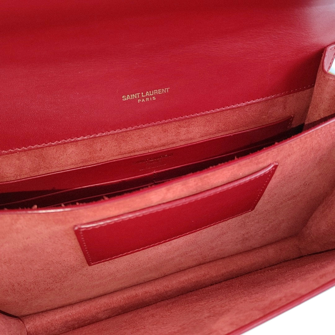 Calfskin Shoulder Bag Red