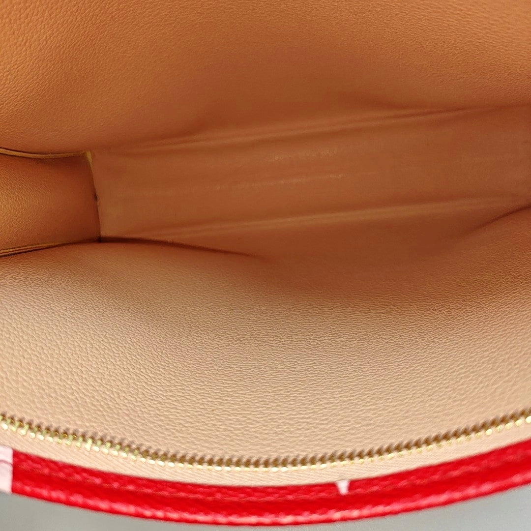TOILET POCKET 26 Monogram Coated Canvas Red