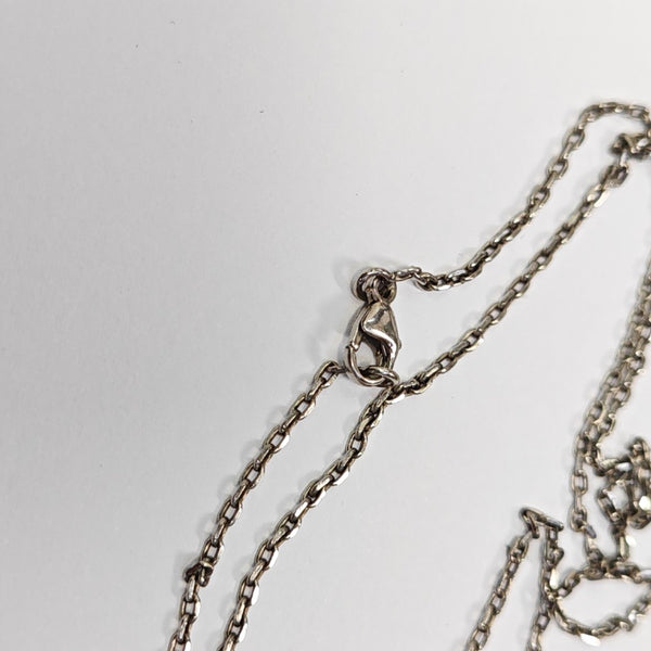 Pop H Metal Silver Necklace