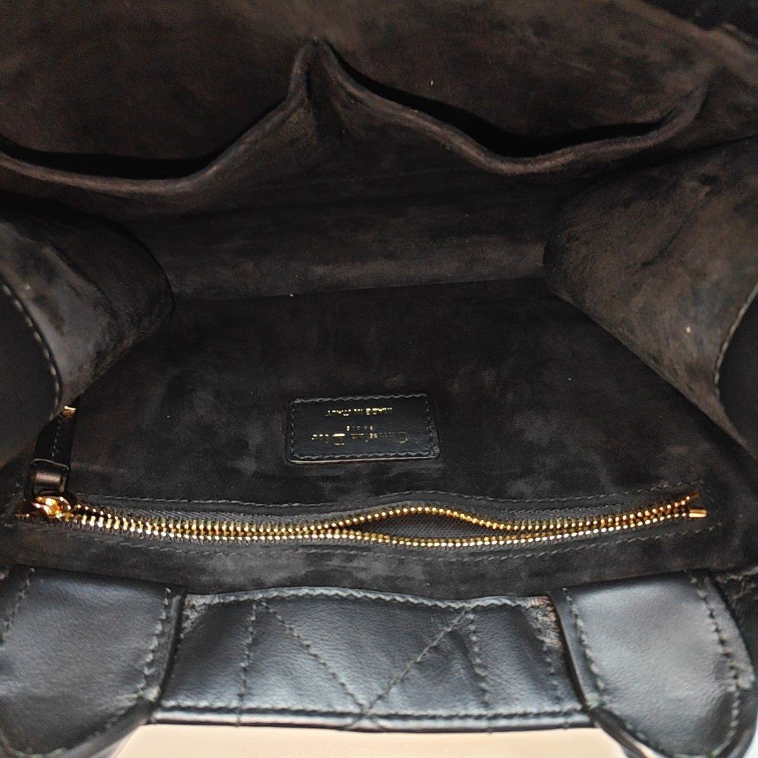 Book Tote Small Cannage Lambskin Black