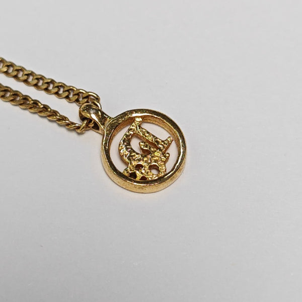 Dior Oblique Metal Gold Necklace