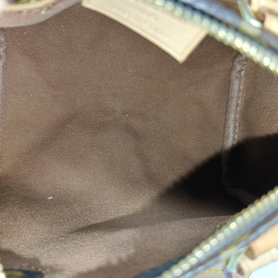 SPEEDY Nano Monogram Coated Canvas Brown