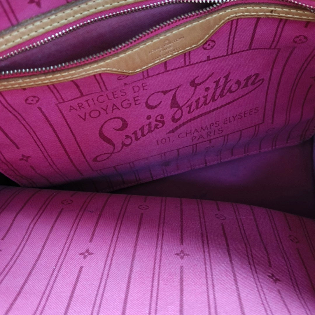 NEVERFULL MM Monogram Coated Canvas Brown